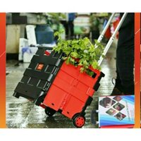 Thùng đựng đồ gấp gọn Vali kéo đa năng-  Dùng trên ô tô, đi siêu thị, di chuyển đồ nặng tiện lợi
