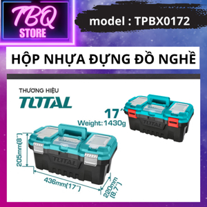 Thùng đựng đồ nghề khóa kim loại Total TPBX0172