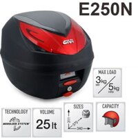 Thùng đựng đồ xe máy Givi E250N Wildcat 25L Monolock System Technology Tặng đế đệm Hàng chính hãng nhỏ gọn, tiện dụng.