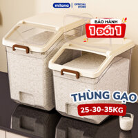 Thùng Đựng Gạo 35kg Có Nắp Chống Côn Trùng, Chống Ẩm, Hộp Đựng Gạo, Đựng Ngũ Cốc Bằng Nhựa Cao Cấp
