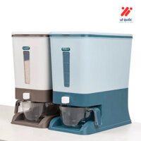 Thùng đựng gạo HOKORI 10kg tiện ích lấy gạo tự động chống ẩm mốc và côn trùng
