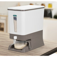 🌾THÙNG ĐỰNG GẠO hokori BẤM NÚT THÔNG MINH 10KG HÌNH CHỮ NHẬT [KÈM CỐC VO GẠO]