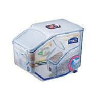 Thùng đựng gạo Lock&Lock 10kg cao cấp có bánh xe và cốc lấy gạo ảnh thật