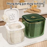 Thùng Đựng Gạo Nắp Lật Thông Minh,Hộp Đựng Gạo Có Nắp Đậy Chống Bụi Chống Ẩm 5 / 10kg