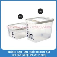 Thùng Đựng Gạo , Ngũ cốc Lock&Lock HPL560 [5KG] HPL561 [10KG] Có Hút Ẩm, Cốc Đong, Vạch Đo Tiện lợi