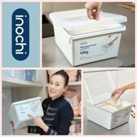 Thùng Đựng Gạo -thông minh Cao Cấp INOCHI Sendai 12 KG Nắp Nhựa Kín Kháng Khuẩn Chống Ẩm THGN12