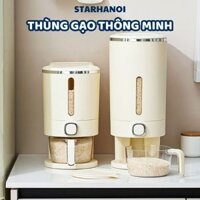 Thùng đựng gạo thông minh lấy gạo tự động chất liệu nhựa ABS cao cấp sức chứa 5kg 10kg