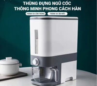 Thùng đựng gạo thông minh M&L Royalcare 6068 - bao gồm khay đựng ngũ cốc - Màu ghi hoặc Màu xanh
