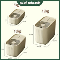 Thùng đựng gạo thông minh Uforu YouPin, thùng đựng thức ăn chó mèo, đựng hạt chống ấm mốc
