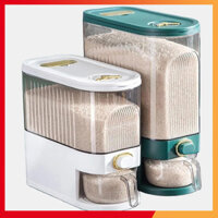 Thùng Đựng Gạo Thông Minh Trong Suốt 5-10kg Chống Côn Trùng Chống Ẩm Mốc