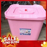 Thùng đựng gạo, thùng đựng đồ chơi đa năng có nắp AM