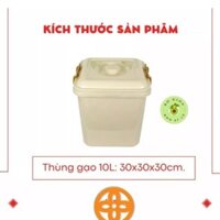 Thùng Đựng Gạo Việt Nhật Dung Tích 10kg, 5351 hộp đựng gạo, thùng nhựa có nắp để đồ ăn khô