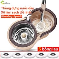 Thùng đựng nước AISHA thông minh tiện lợi dễ dàng vắt khô lau dọn mọi ngóc ngách kèm bông lau