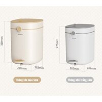 Thùng đựng rác gia đình hiện đại Ecoco, dùng cho nhà tắm, phòng bếp, WC dung tích 12L-8L