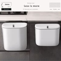Thùng đựng rác nhà bếp treo cửa FEEKA có nắp sang trọng, thùng rác treo tủ bếp mini cỡ lớn nhỏ dễ thương