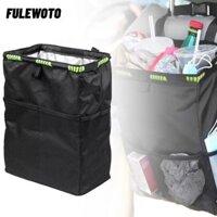 Thùng đựng rác ô tô FULEWOTO, Túi đựng rác ô tô chống nước có thể gập lại, Túi đựng đồ ô tô treo đa năng chất lượng cao để cắm trại ngoài trời Du lịch