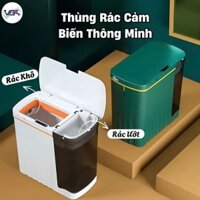 Thùng Đựng Rác Thông Minh Cảm Ứng Tự Động Đóng Mở Dung Tích 20L Khử Mùi - Thùng Rác Thông Minh Tách Nước Tiện Lợi