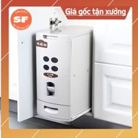 Thùng Gạo Âm Tủ Nhật Bản Có Ray Kéo Cao Cấp Chính Hãng, Có Thợ Lắp Đặt