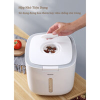 Thùng gạo chống ẩm bịt ​​kín chống côn trùng, thùng mì thùng đựng bột gạo thùng chứa hộ gia đình Ecoco E2005