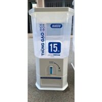 Thùng gạo Clear (25kg) DUY TÂN nhựa PP, chất liệu an toàn, thiết kế đo lường thông minh, ngăn ẩm mốc