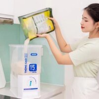 Thùng gạo Clear (25kg) DUY TÂN nhựa PP, chất liệu an toàn, thiết kế đo lường thông minh, ngăn ẩm mốc