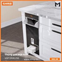 Thùng Gạo Điện Tử 15kg Mặt Gương/Kính Đen/Trắng GR06