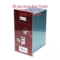 Thùng gạo mặt gương lắp tủ bếp cao cấp, thùng gạo 20kg