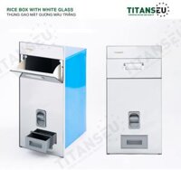 Thùng gạo mặt gương màu trắng KT300 TITAN-G30W TITANSEU