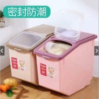 THÙNG GẠO NHẬT BẢN THÔNG MINH CÓ BÁNH XE LOẠI TO 15KG