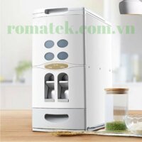 Thùng Gạo Nhựa HIGOLD 18 Kg Có Ray Trượt Giảm Chấn Cho Tủ Bếp Dưới