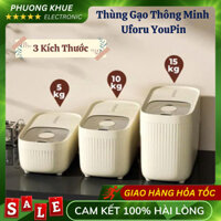 Thùng gạo thông minh Uforu YouPin, đựng gạo chống ẩm, chống côn trùng mối mọt, đựng đồ khô size 5/10/15kg sang trọng