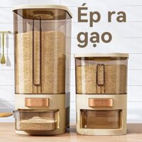 Thùng Gạo Tự Động Loại Ấn, Hộp Đựng Gạo Chống Côn Trùng, Chống Ẩm Gia Dụng, Thùng Đựng Gạo Kín, Bột Gạo Dung Tích Lớn, T