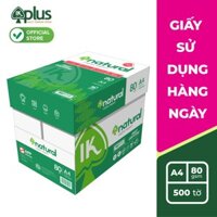 Thùng giấy IK Natural A4 80gsm - Giấy photo, giấy in văn phong, giấy vẽ - Hàng chính hãng (5 reams)