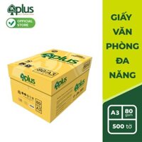 Thùng giấy IK PLUS A3 80gsm - Giấy photo, giấy in văn phong, giấy vẽ - Hàng chính hãng (5 reams)