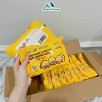 Thùng Giấy Ướt Vịt Vàng 10 Gói - 80 Khăn 1 Gói