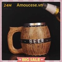 Thùng gỗ công suất lớn Tankard Xô hình bia Xô cốc Đồ uống