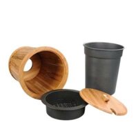 Thùng Gỗ Đựng Bã Trà Và Nước TR03