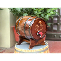 Thùng gỗ đựng rượu vang 5 lít, bo.m đựng rươu vang gỗ thông kèm túi đựng