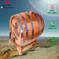 Thùng gỗ sồi 200L lít ngâm rượu, thùng ngâm ủ rượu gỗ sồi Nga.