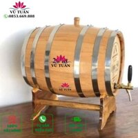Thùng gỗ sồi 20L lít ngâm rượu, thùng ngâm ủ rượu gỗ sồi Nga.