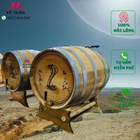 Thùng gỗ sồi 30L lít ngâm rượu, thùng ngâm ủ rượu gỗ sồi Nga.