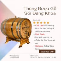 Thùng gỗ sồi nhập khẩu Đăng Khoa