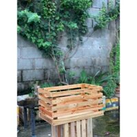 Thùng gỗ thông pallet đựng hàng-decor
