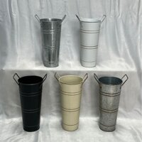Thùng hoa sắt mạ kẽm chống rò rỉ, chậu hoa sắt vintage, trang trí hoa, đồ dùng trang trí nhà cửa, trưng bày thùng hoa tại nhà máy