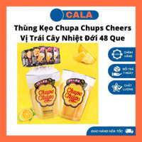 Thùng Kẹo Mút Chupa Chups Cheers Vị Trái Cây Nhiệt Đới 48 Que