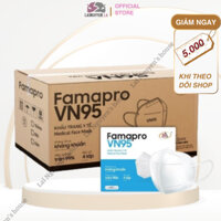 Thùng khẩu trang y tế Famapro VN95 4 lớp nhiều màu 10 cái/hộp (500 cái/thùng)