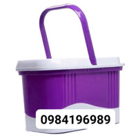 THÙNG LAU NHÀ 360 ĐỘ LỒNG XOAY INOX KHÔNG KÈM CÂY LAU VÀ BÔNG LAU , THÙNG HÌNH CHỮ NHẬT .