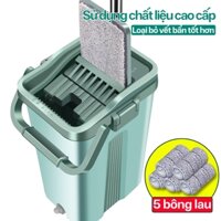 Thùng lau nhà bộ lau sàn nhà mini AISHA xô được chia thành khu vực rửa và khu vực vắt nước