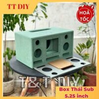 Thùng Loa,Box Loa Thái Sub 5.25 inch KT 41x23x25 Cấu Hình 2.1 Sub Hầm ( Tặng Kèm Mica Mặt Trước)