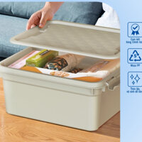 Thùng lưu trữ đa năng Matsu Lock 15L, thùng nhựa đựng đồ, thùng đựng đồ thiết kế hộp có khóa cài then, chồng xếp dễ dàng